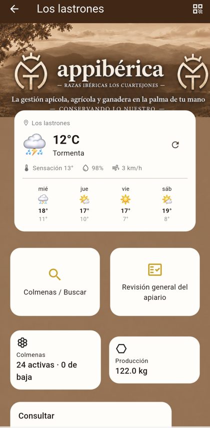 AppIbérica: ficha de un apiario