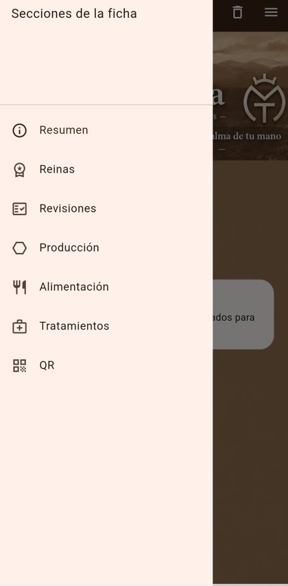 AppIbérica: secciones de la ficha de colmena